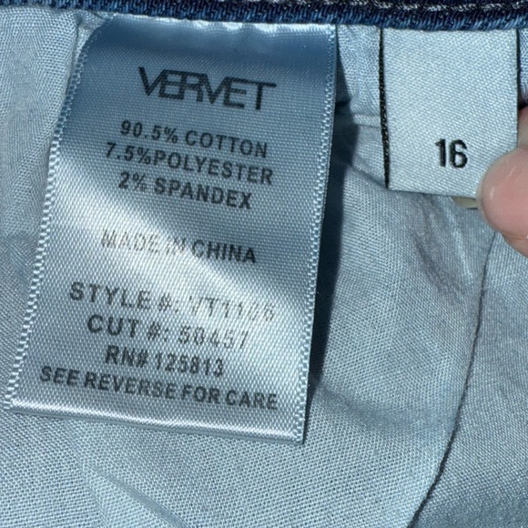 Vervet by Flying Monkey Plot Twist High Rise Ankle Skinny jeans women’s size 16 - Picture 7 of 8